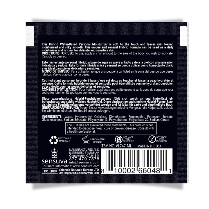 SENSUVA HYBRID PERSONAL MOISTURIZER BLUEBERRY MUFFIN 6 ML
