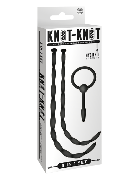 NMC 3 IN 1 SILICONE URETHRAL SOUND KIT SET BLACK
