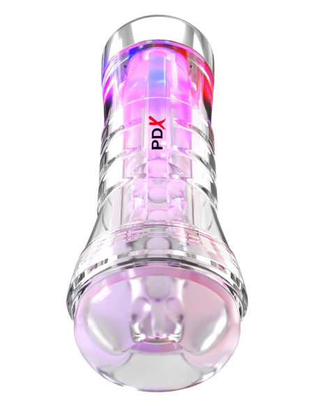 PDX ELITE VIEW TUBE SEE-THRU EZ-GRIP LED STROKER