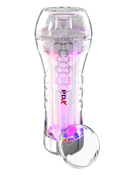 PDX ELITE VIEW TUBE SEE-THRU EZ-GRIP LED STROKER