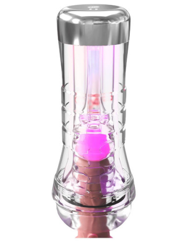 PDX ELITE VIEW TUBE SEE-THRU EZ-GRIP LED STROKER