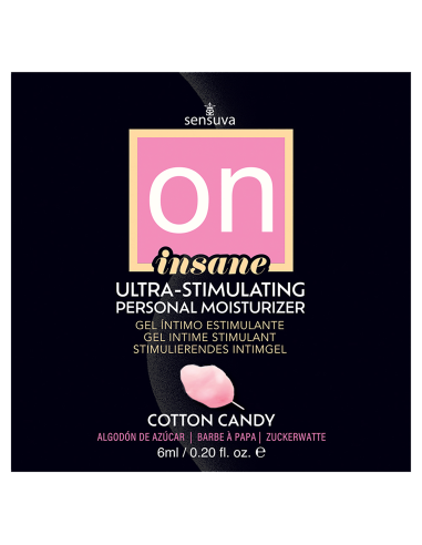 ssasaSENSUVA ON INSANE ULTRA-STIMULATING PERSONAL MOISTURIZER COTTON CANDY 6 ML