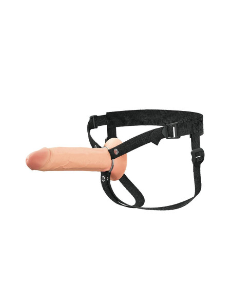 FANTASY X-TENSIONS ELITE 8 INCH SILICONE HOLLOW STRAP-ON - DUAL DENSITY - LIGHT