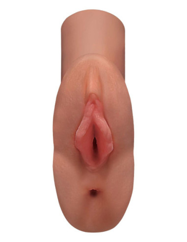 PDX PLUS PERFECT PUSSY DOUBLE STROKER TAN