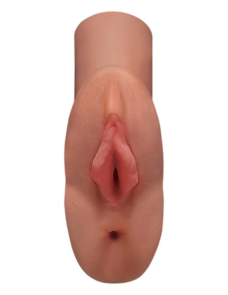 PDX PLUS PERFECT PUSSY DOUBLE STROKER TAN