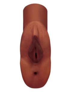 PDX PLUS PERFECT PUSSY DOUBLE STROKER BROWN
