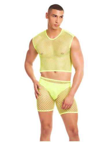 RAINBOW PARTY NET-BULA 3 PCS SET YELLOW, S/M