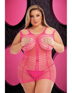 LAPDANCE SHREDDED MINI DRESS PINK, QS