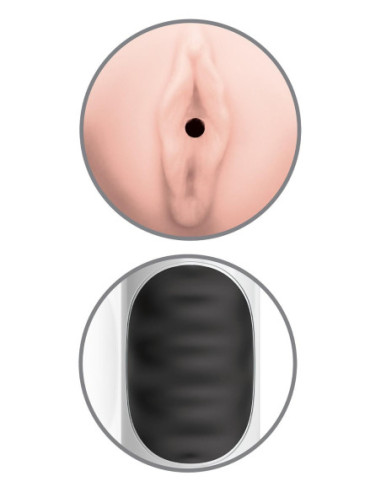 PDX EXTREME MEGA GRIP VIBRATING STROKER PUSSY WHITE