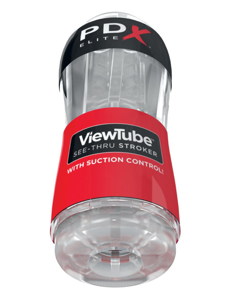 PDX ELITE VIEWTUBE SEE-THRU STROKER RED