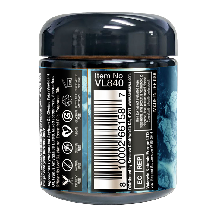 SENSUVA LIT SWEET TEMPTATION LUXURY MASSAGE CANDLE VANILLA, SUGAR AND SWEET PEA