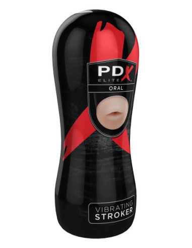 PDX ELITE VIBRATING ORAL STROKER LIGHT