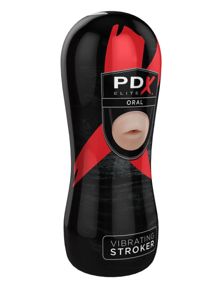 PDX ELITE VIBRATING ORAL STROKER LIGHT