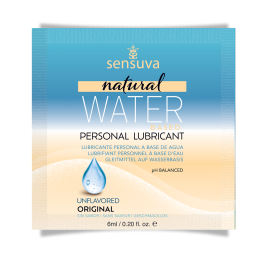 SENSUVA NATURAL WATERBASED PERSONAL LUBRICANT ORIGINAL UNFLAVORED 6ML SINGLE USE PACKET