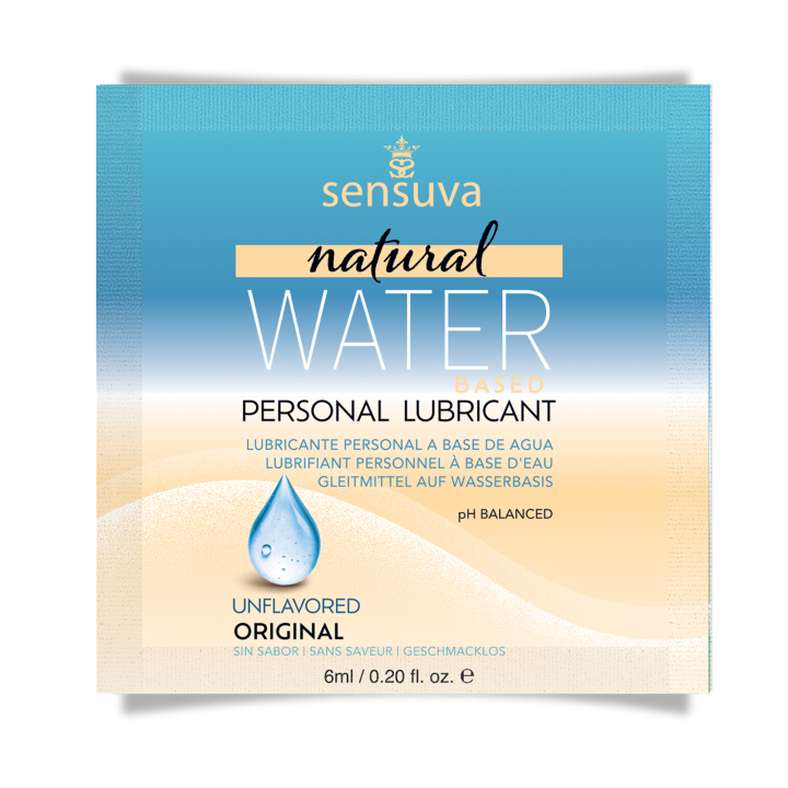 SENSUVA NATURAL WATERBASED PERSONAL LUBRICANT ORIGINAL UNFLAVORED 6ML SINGLE USE PACKET