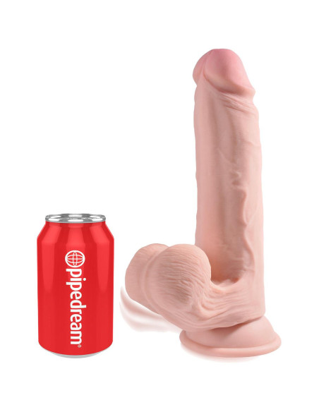 KING COCK PLUS 9 INCH TRIPLE DENSITY COCK WITH SWINGING BALLS LIGHT