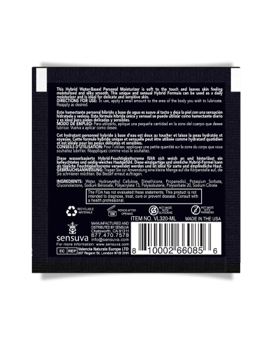SENSUVA HYBRID PERSONAL MOISTURIZER ORIGINAL UNFLAVORED 6ML SINGLE USE PACKET