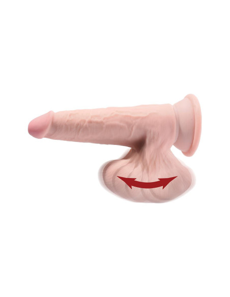 KING COCK PLUS 6 INCH TRIPLE DENSITY COCK WITH SWINGING BALLS LIGHT