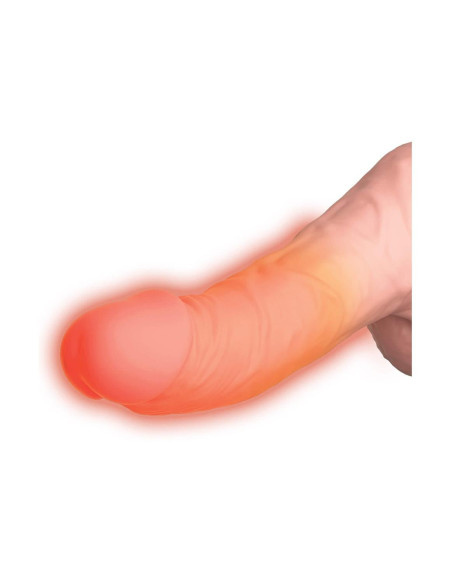 KING COCK PLUS 6.5 INCH THRUSTING COCK WITH BALLS - TRIPLE THREAT LIGHT