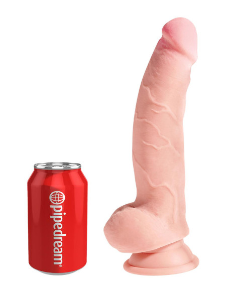 KING COCK PLUS 8 INCH TRIPLE DENSITY FAT COCK WITH BALLS LIGHT