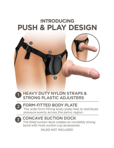 KING COCK ELITE BEGINNERS BODY DOCK STRAP-ON HARNESS BLACK