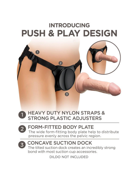 KING COCK ELITE BEGINNERS BODY DOCK STRAP-ON HARNESS BLACK
