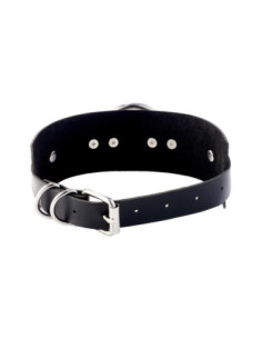 KINKY DIVA O-RING FRONT COLLAR BLACK/SILVER 2
