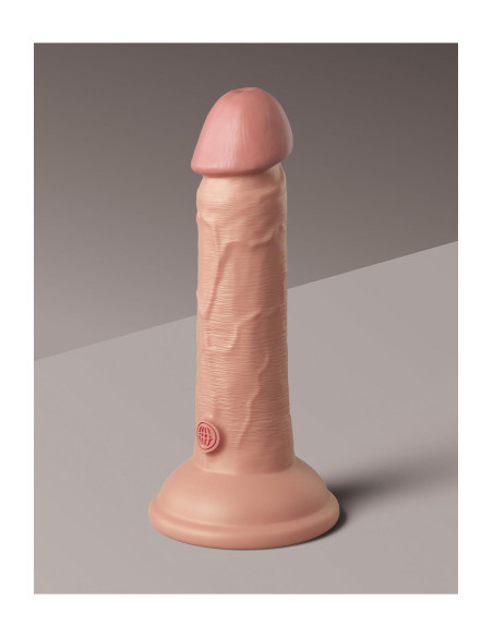 KING COCK ELITE 6 INCH DUAL DENSITY VIBRATING SILICONE COCK LIGHT