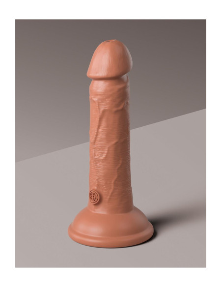 KING COCK ELITE 6 INCH DUAL DENSITY SILICONE COCK TAN
