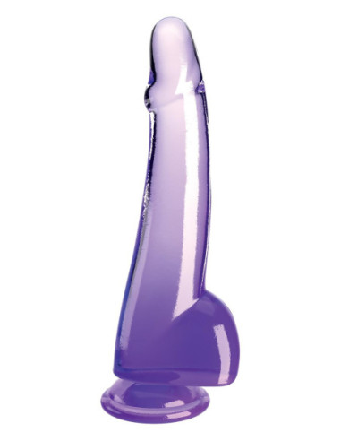 KING COCK CLEAR 10 INCH COCK WITH BALLS PURPLE