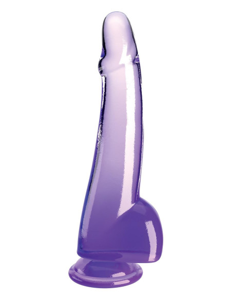 KING COCK CLEAR 10 INCH COCK WITH BALLS PURPLE
