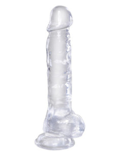 KING COCK CLEAR 8 INCH COCK WITH BALLS CLEAR