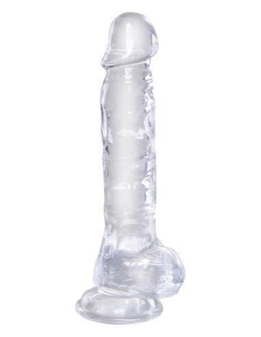 KING COCK CLEAR 8 INCH COCK WITH BALLS CLEAR