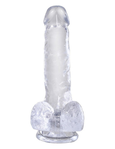 KING COCK CLEAR 6 INCH COCK WITH BALLS CLEAR