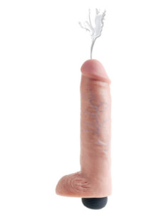 KING COCK 10 INCH SQUIRTING COCK WITH BALLS LIGHT
