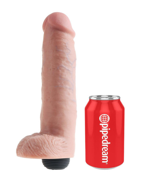 KING COCK 10 INCH SQUIRTING COCK WITH BALLS LIGHT