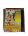 VINYL BED SHEET BLACK 158x227CM