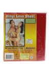 VINYL BED SHEET RED 158x227CM