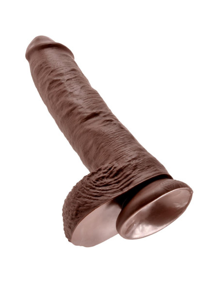 KING COCK 10 INCH COCK WITH BALLS BROWN