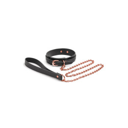 BONDAGE COUTURE COLLAR AND LEASH BLACK