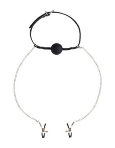 VIRGITE NIPPLE CLAMPS WITH MOUTH GAG