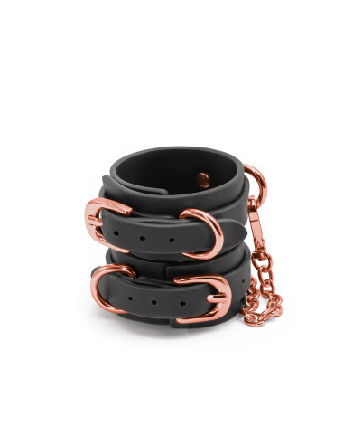 BONDAGE COUTURE WRIST CUFFS BLACK
