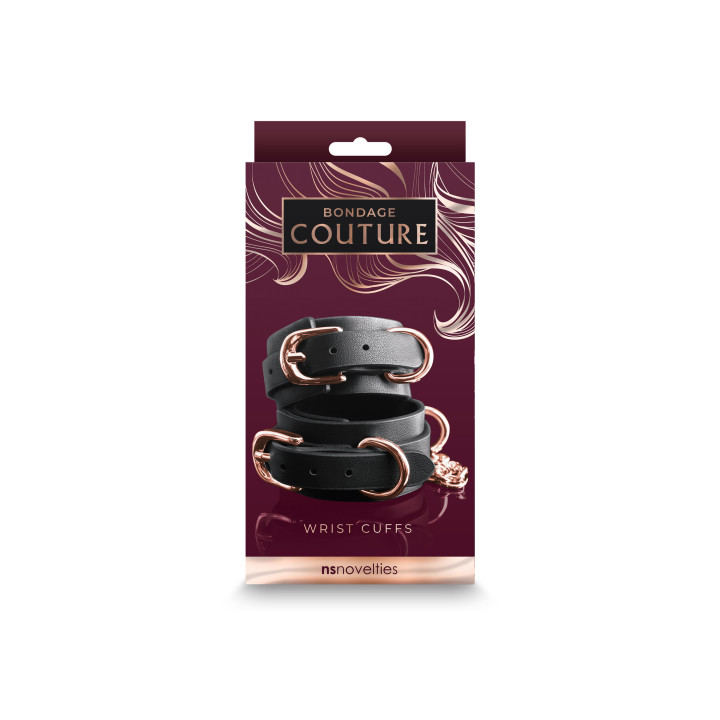 BONDAGE COUTURE WRIST CUFFS BLACK
