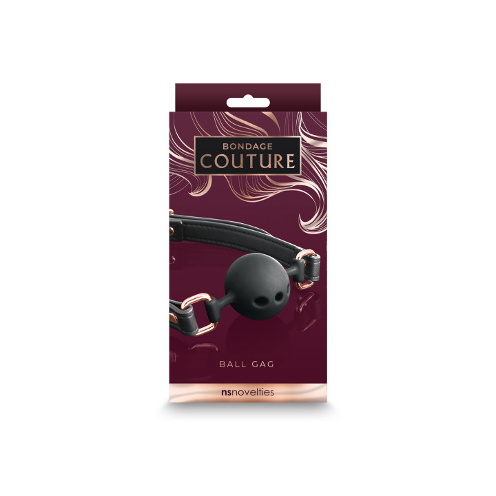 BONDAGE COUTURE BALL GAG  BLACK