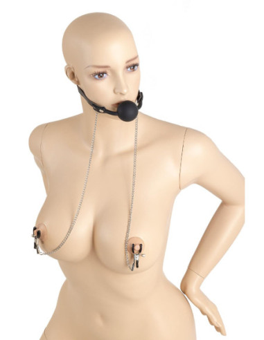 VIRGITE NIPPLE CLAMPS WITH MOUTH GAG