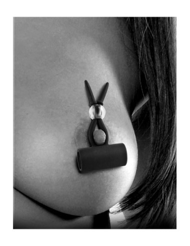 FETISH FANTASY SERIES LIMITED EDITION VIBRATING SILICONE NIPPLE LASSOS BLACK