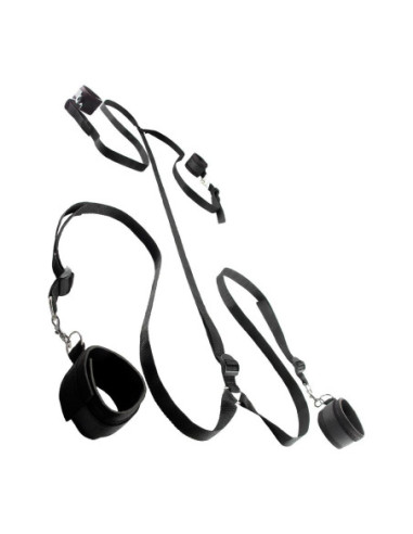 FETISH FANTASY SERIES LIMITED EDITION WRAPAROUND MATTRESS RESTRAINTS BLACK