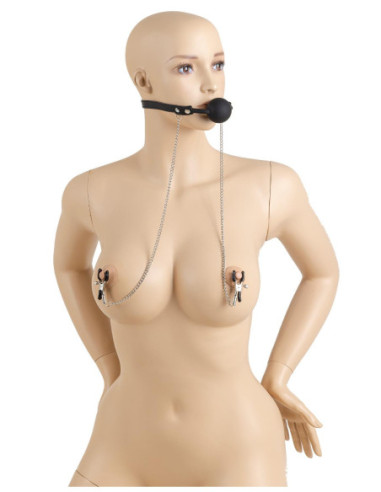 VIRGITE NIPPLE CLAMPS WITH MOUTH GAG