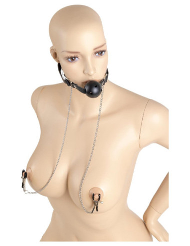 VIRGITE NIPPLE CLAMPS WITH MOUTH GAG