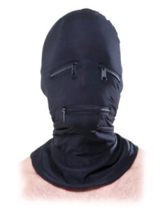 FETISH FANTASY SERIES ZIPPER FACE HOOD BLACK 2